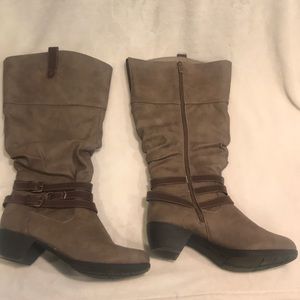 Womens Slouchy Riding Boot - Wide Calf